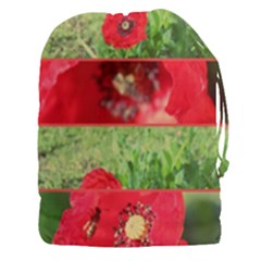 Photos Collage Coquelicots Drawstring Pouch (3xl) by kcreatif