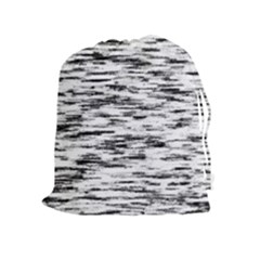 Texture Noir/gris Drawstring Pouch (xl) by kcreatif