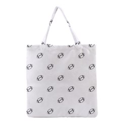 American Football Ball Motif Print Pattern Grocery Tote Bag by dflcprintsclothing