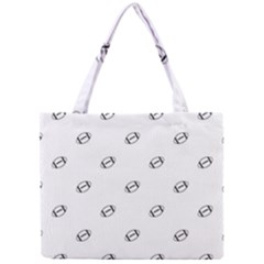 American Football Ball Motif Print Pattern Mini Tote Bag by dflcprintsclothing