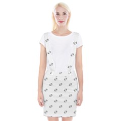 American Football Ball Motif Print Pattern Braces Suspender Skirt by dflcprintsclothing
