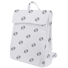 American Football Ball Motif Print Pattern Flap Top Backpack by dflcprintsclothing