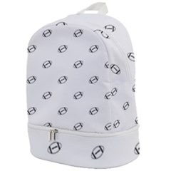 American Football Ball Motif Print Pattern Zip Bottom Backpack by dflcprintsclothing