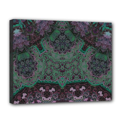 Mandala Corset Canvas 14  X 11  (stretched) by MRNStudios