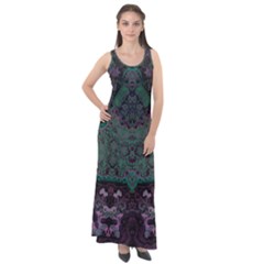 Mandala Corset Sleeveless Velour Maxi Dress by MRNStudios