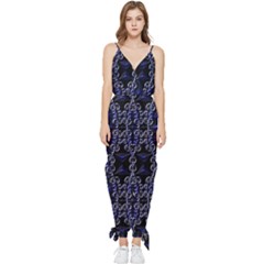 Mandala Cage Sleeveless Tie Ankle Jumpsuit by MRNStudios
