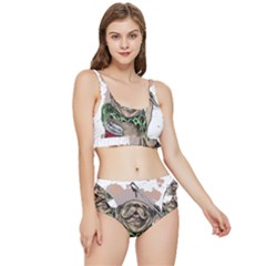Pug Lover Coffee Frilly Bikini Set by EvgeniaEsenina