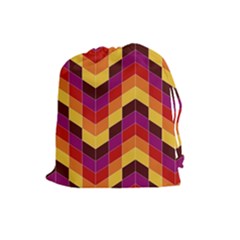 Geometric  Drawstring Pouch (large) by Sobalvarro