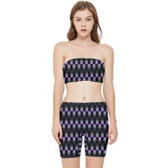 Pinkshades Stretch Shorts And Tube Top Set by Sparkle