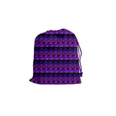 Violet Retro Drawstring Pouch (small) by Sparkle