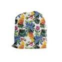 Flowers pattern Drawstring Pouch (Large) View1