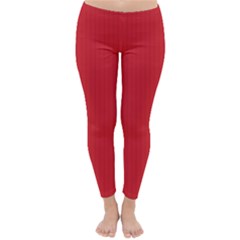 Amaranth Red & Black - Classic Winter Leggings by FashionLane