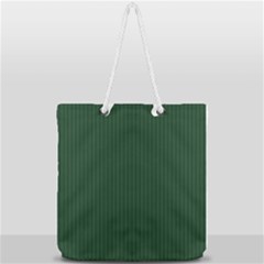 Eden Green & White - Full Print Rope Handle Tote (large) by FashionLane