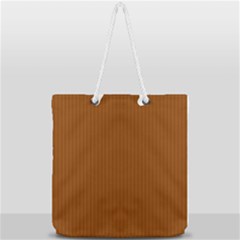 Rusty Orange & White - Full Print Rope Handle Tote (large) by FashionLane