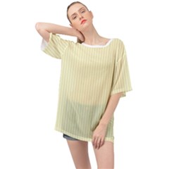 Creamy Yellow & Black - Oversized Chiffon Top by FashionLane