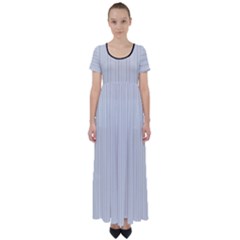 Platinum & Black - High Waist Short Sleeve Maxi Dress by FashionLane