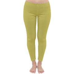 Ceylon Yellow & White - Classic Winter Leggings by FashionLane