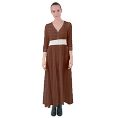Emperador Brown & White - Button Up Maxi Dress by FashionLane