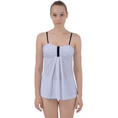 Brilliant White & Black - Babydoll Tankini Set by FashionLane