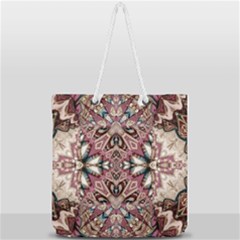 Pink Pattern Full Print Rope Handle Tote (large) by Dazzleway