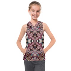 Pink Pattern Kids  Sleeveless Hoodie by Dazzleway