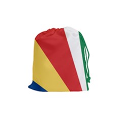 Seychelles-flag12 Drawstring Pouch (medium) by FlagGallery