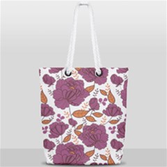 Rose Flowers Full Print Rope Handle Tote (small) by goljakoff