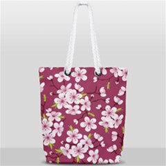 Sakura Full Print Rope Handle Tote (small) by goljakoff