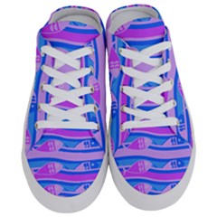 Fish Texture Blue Violet Module Half Slippers by HermanTelo