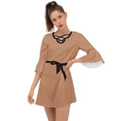 Antique Brass Brown ¨c Criss Cross Mini Dress by FashionLane