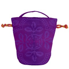 Cloister Advent Purple Drawstring Bucket Bag by HermanTelo