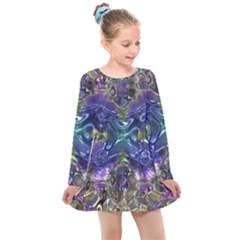 Metallizer Factory Glass Kids  Long Sleeve Dress by Mariart