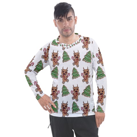 Gingerbread Krampus Men s Pique Long Sleeve Tee by Valentinaart