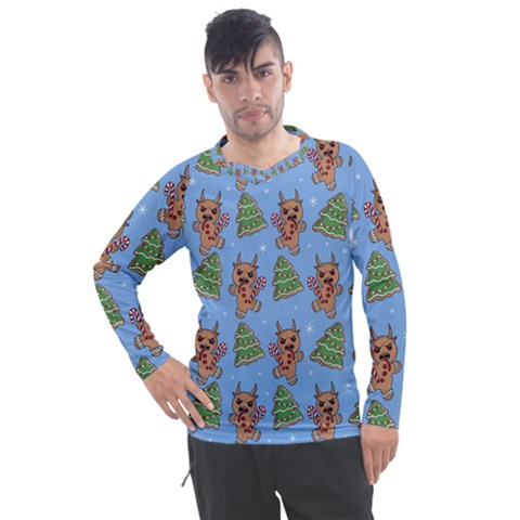 Gingerbread Krampus Men s Pique Long Sleeve Tee by Valentinaart