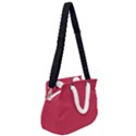 French Raspberry Red - Rope Handles Shoulder Strap Bag View2