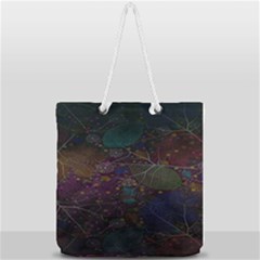Fractal Leafs Full Print Rope Handle Tote (large) by Sparkle