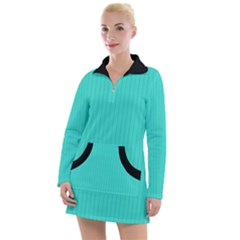 Turquoise - Women s Long Sleeve Casual Dress by FashionLane