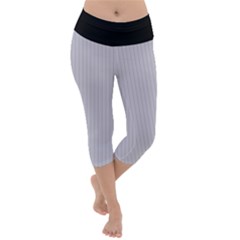 Cloudy Grey - Lightweight Velour Capri Yoga Leggings by FashionLane