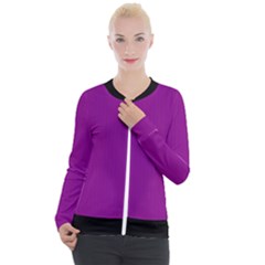 Lollipop Purple - Casual Zip Up Jacket by FashionLane