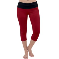 Just Red - Capri Yoga Leggings by FashionLane