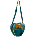 Guadalupe Mountains National Park with El Capitan Peak Texas United States WPA Poster Art Color Heart Shoulder Bag View2