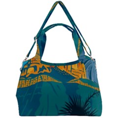 Guadalupe Mountains National Park With El Capitan Peak Texas United States Wpa Poster Art Color Double Compartment Shoulder Bag by retrovectors