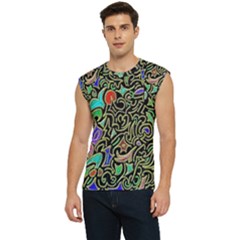 Swirl Retro Doodle Men s Raglan Cap Sleeve Tee by dressshop