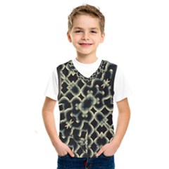 Dark Interlace Motif Mosaic Pattern Kids  Basketball Tank Top by dflcprintsclothing