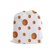 Tangerines Photo Motif Pattern Design Drawstring Pouch (large) by dflcprintsclothing