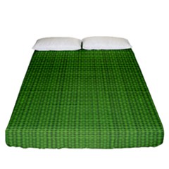 Green Knitting Fitted Sheet (california King Size) by goljakoff