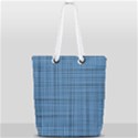 Blue knitting pattern Full Print Rope Handle Tote (Small) View2