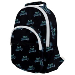 Just Beauty Words Motif Print Pattern Rounded Multi Pocket Backpack by dflcprintsclothing