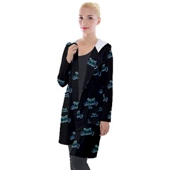 Just Beauty Words Motif Print Pattern Hooded Pocket Cardigan by dflcprintsclothing