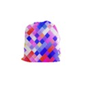 Squares Pattern Geometric Seamless Drawstring Pouch (Small) View1